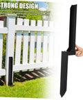 Heavy Duty Metal Fence Post Repair Anchors 2 Pack Ground Spikes for Stabilizing Tilted or Broken Wood Fences Quick Install