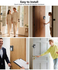 Image showing Anti-Theft Doorbell Camera Mount No-Drill for Battery Doorbells installed on various doors.