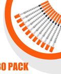 One Milliliter Syringes With 31G 5/16 Inch Needle 30 Pack Individually Wrapped For Lab Use No Fuss Easy One Handed Operation And Airtight Plunger With Clear Measurement Scale Disposable Medical Supplies, 30 pack