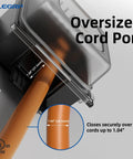 Heavy Duty Outdoor GFCI Outlets 20 Amp With Badass Weatherproof In Use Covers And Self Testing Safety Tech For Patios And Decks Rock Solid Tamper Resistant Build UL Listed Black Receptacles oversized cord port design with secure closure for cords up to 1.04 inches