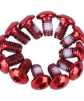 Red Torx M5x9mm Bike Disc Brake Rotor Bolts Set Of 12 Stainless Steel Torx T25 Drive Corrosion Resistant Screws in circular layout