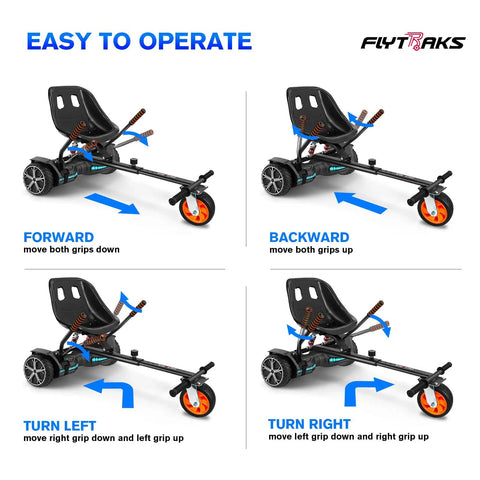 Go Kart Seat Attachment For Self Balancing Scooters Convert Your Hoverboard Into A Street Ready Rugged Off Road Go Kart with control instructions