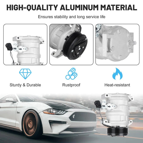 New Ac Air Compressor With Clutch Fits Buick Enclave Chevy Traverse Gmc Acadia Saturn Outlook 3.6L with high-quality aluminum body.