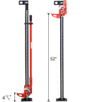 Heavy Duty High Lift Farm Jack With Adjustable Height From 6 To 52 Inches 7000 Lb Load Capacity Forty One Inch Long Handle