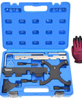 Must Have Engine Camshaft Belt Timing Locking Tool Kit For Ford Fusion Escape Focus Fiesta Mazda with 10 pcs in blue case and gloves