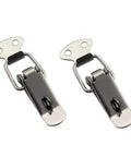 2 Pack 58mm Spring Loaded Latch Catch Toggle Stainless Steel Safety Security Hardware Fitting Duckbill Tensionlock Hasp For Cabinets Boxes