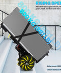 Heavy Duty 1200W Electric Dolly With Smart Stair Climber Wheels For Moving Heavy Furniture And Appliances Upstairs Without Breaking A Sweat on stairs with a load.