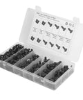 Cage Nut Screw Set For Rack-Ready Cabinets, Heavy-Duty M6 Carbon Steel Fasteners Kit With 100 Nuts And 100 Screws, open case