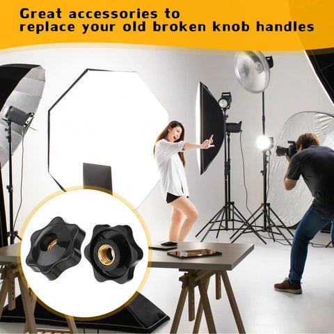 Top Shelf 10 Pack M8 Knurled Clamping Nuts With Slick Black Star Thumb Grips For Dead Simple Machinery Maintenance And Knockout Reliable Latch Adjustments on a photography set