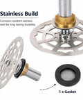 Slick Automatic Glass Rinser Head Powered By Standard Faucet Pressure For Quick Hands Free Cup Cleaning Heavy Duty Sink Attachment showing stainless steel construction and brass fitting.