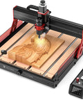 Powerful Desktop CNC Router Engraving Machine 600 X 500 Mm Worktable With 500W Turbo Spindle engraving design on wood.