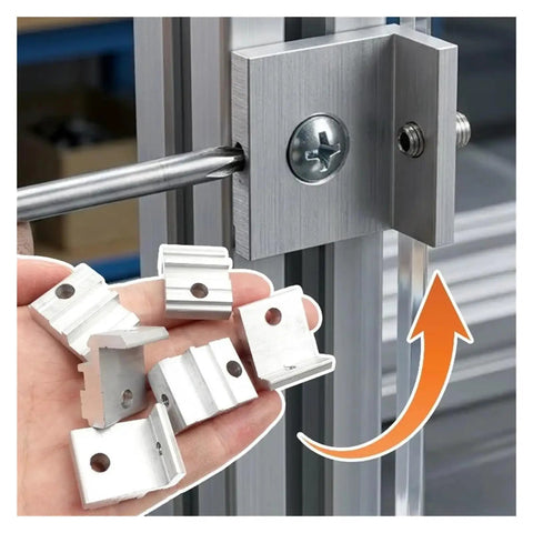 Beefy Aluminum Alloy Shelf Mount Bracket Corner Support For European Standard 30, Five Set, Heavy Duty Metal Shelf Corner Bracket