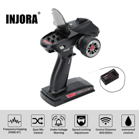 Beefy 2.4GHz RC Transmitter 6CH Controller With Gyro Receiver For 1/8 And 1/10 Scale RC Cars Boats Tanks And Crawlers