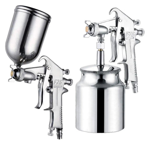 Pro Grade Aluminum Airbrush Sprayer With 400ML Hopper And Corrosion Resistant Steel Needle Heavy Duty Pneumatic Paint Gun.