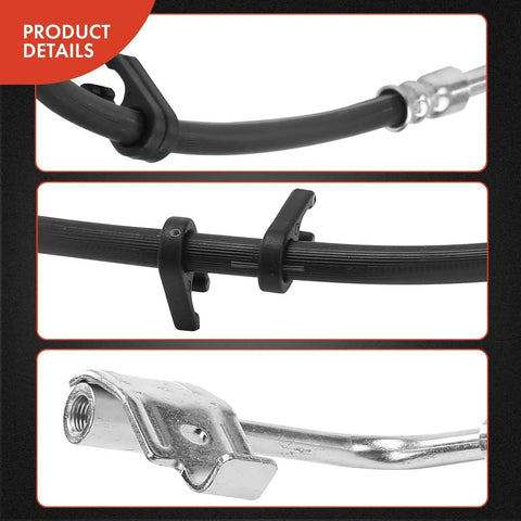 Front Passenger Side Brake Hydraulic Hose For Jeep Wrangler 2011 To 2017 And Wrangler JK 2018 Direct Fit Replacement EPDM Rubber