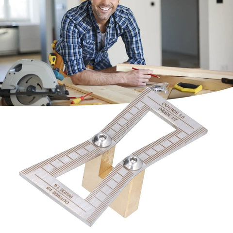 Pros Swear By This Precision Dovetail Marker And Scribing Gauge For Fine Woodworking Shops Featuring Rock Solid Brass And Stainless Steel Build that allows for precise angle layout.