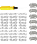 Sturdy Furniture Corner Connectors with screws and screwdriver for secure wood joints, DIY friendly install fasteners for cabinets, tables, and shelves.