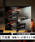 Rock Solid No Drill Desktop Monitor Mount for versatile inverted display positioning with black steel design.
