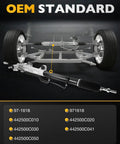 Diagram showing Heavy Duty Hydraulic Power Steering Rack And Pinion Replacement for Toyota Tundra and Sequoia, OE 97-1618 specifications.