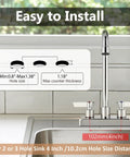 Easy installation guide for Slick Polished Chrome Bar Sink Faucet Featuring A Solid Four Inch Centerset Spout Rising Eight Point Three Inches.