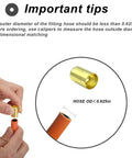 Instruction for using Hose Ferrules Brass Fittings Pro Grade 0.625 Inch ID By 1 Inch Long For Air And Acetylene Hoses 25 Pack