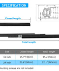 Heavy Duty Beefed Up Undermount Drawer Slides Bottom Mount Full Extension Ball Bearing Rails 24 Inch Pair 265lbs Load Capacity