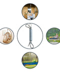 Beefy Heavy Duty Swing Springs Kit With 2 700 Lb Capacity Springs Stainless Steel Hardware 4 Snap Hooks 2 Safety Wires For Porch Swing Garden Hammocks And Outdoor Hanging Chairs