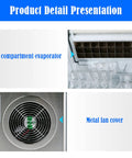 Portable Countertop Ice Maker Machine With Smooth Touch Interface And No Sweat Self Cleaning Quiet Electric Cube Maker Rapid Chill Cycle showing 24 compartment evaporator and metal fan cover.