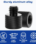 6 Piece Hella Solid Aluminum Threaded Converter Kit Quick Swap 1/4 Male To 3/8 Female And 3/8 Male To 1/4 Female Adapter black aluminum adapters