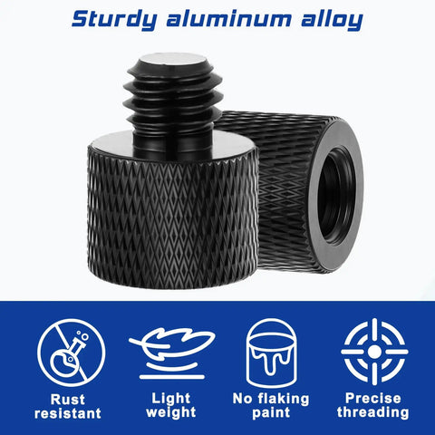 6 Piece Hella Solid Aluminum Threaded Converter Kit Quick Swap 1/4 Male To 3/8 Female And 3/8 Male To 1/4 Female Adapter black aluminum adapters