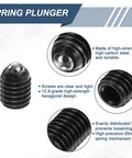 Rock Solid 5 Pack M5 Spring Loaded Ball Plungers With Hex Socket Design And Premium High Carbon Steel Build showing strong plunger details.
