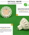 Built Tough MR16 LED Spotlight Bulbs GU53 Base 12V 3 Watt with six LED chips, designed for clarity and heat dissipation.