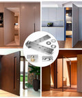 Hidden Door Pivot Hinges Stainless Steel Heavy Duty Hinge Kit For Wood Doors And Secret Doors 360 Degree Shaft Pivot