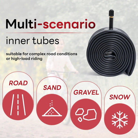 20 Inch Bike Inner Tube Fits 2.125 To 2.40 Inch Width Tires With Schrader Valve Replacement Tube for multi-terrain riding needs