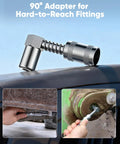 J-KU grease gun, 14 oz manual pistol-grip; heavy-duty steel, 8000 PSI, air bleed valve