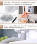 No Sweat Plug And Play Countertop Dishwasher With Heated Dry Mode And Dual Spray Arms Self Contained 5 Liter Tank filling hose connected