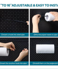 Installation steps for All In One Pegboard Organizer Kit With 246 Pieces Hooks Bins Baskets Paper Towel Holder For One Eighth And One Quarter Pegboard