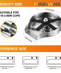 Cup Rinser For Kitchen Sink With 360 Degree Rotating Jet And Eight Water Outlets Glass Rinser Faucet Attachment dimensions