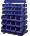 Solid Double Rail Hanging Storage Rack With Ninety Two Bold Yellow Bins For Closet Organization Garage Stash Legit Heavy Duty Plastic Crates home tidy up with multiple shelving.