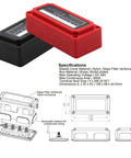 Tough As Nails 300A Power Distribution Block Waterproof Bus Bar Box in red and black with terminal studs and specifications.