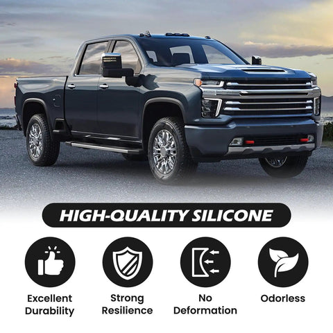 Chevrolet Silverado 2500/3500 HD Front Tow Hook Covers Hitch Cover For 2020-2026 Trucks Custom Fit Front Tow Hooks Red Durable