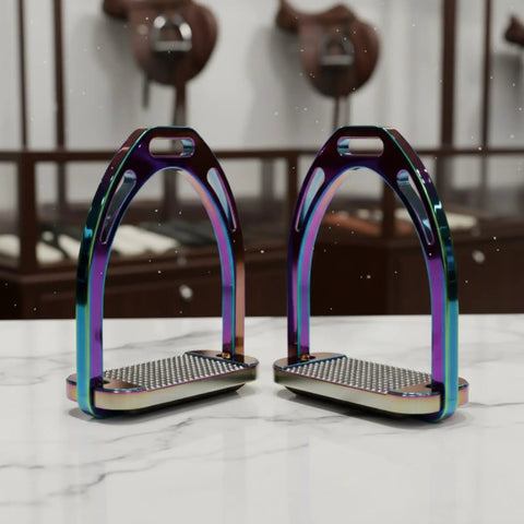 Colorful Riding Foot Holder Aluminum Foot Plate 120mm Wide Anti Slip Surface With Smooth Finish Built To Last Durable Horse Riding Gear