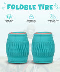20 Inch Kids Bike Tire 20X2 Point 4 Anti Slip Kid Friendly Foldable Replacement Tire For BMX Small Wheel Folding Mountain Bike Green