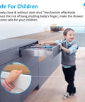 Child using Undermount Soft Close Drawer Slides Full Extension Ball Bearing Runners For 9 12 15 18 21 And 24 Inch Drawers Bottom Mounted