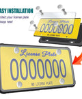 Clear License Plate Protector With Silicone Frame Sturdy Unbreakable Shield For Front And Back Plates Easy Screw Mount