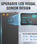Beast Mini Spot Welder Kit With 7500mAh Battery 80 Adjustable Power Levels LCD color screen showing temperature and settings