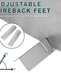 Adjustable Steel Heat Deflectors With Base And Back Panel For Efficient Home Heating In Fireplaces, showing adjustable fireback feet.