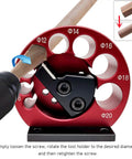Eight Hole Adjustable Dowel Jig Kit For Woodworking, Pro Grade Dowel Cutter With Wrench, Aluminum Alloy Dowel Maker For Wood Rods And Milling Pins, Round Rod Jig For Precise Joinery And Easy Milling, red adjustable 12-20mm cutter