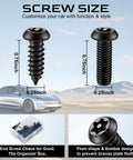 Anti Theft License Plate Screws Kit For Front And Rear Frames With Stainless Steel M6 Quarter Inch Heavy Duty Tamper Proof Screws