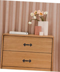 Retro Style Cabinet Door Pull Handles 1 Set Sturdy Furniture Grips For Cabinets Closets And Dressers Vintage Design Easy To Open No Burrs For A Comfy Touch on a wooden dresser with floral decor